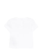 T-shirt da neonato balmain Kids bianca con stampa logo BY8631 Z3672 100NE BALMAIN KIDS 