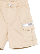 Shorts per neonato Moschino Kids beige con tasche MUQ01QLYA02 20829 MOSCHINO KIDS 
