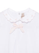 Tutina per neonata La Stupenderia bianca con colletto con bordo smerlato 2TBTT54 P01PIN LA STUPENDERIA KIDS 