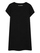 Abito per bambina Karl Lagerfeld Kids nero con stampa grafica Z31155 09B KARL LAGERFELD KIDS 