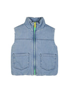 Gilet imbottito per bambino Billieblush blu con zip U21710 Z18 BILLIEBLUSH KIDS 