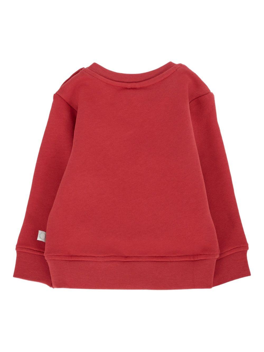 Felpa per neonato Stella McCartney Kids rosso con stampa mostro TX4560 Z0453 304 STELLA McCARTNEY KIDS 