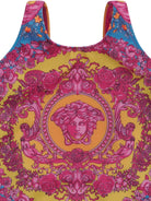 Costume per bambina Versace Kids multicolor con medusa sul davanti 10214761A16912 5PF70 VERSACE KIDS 