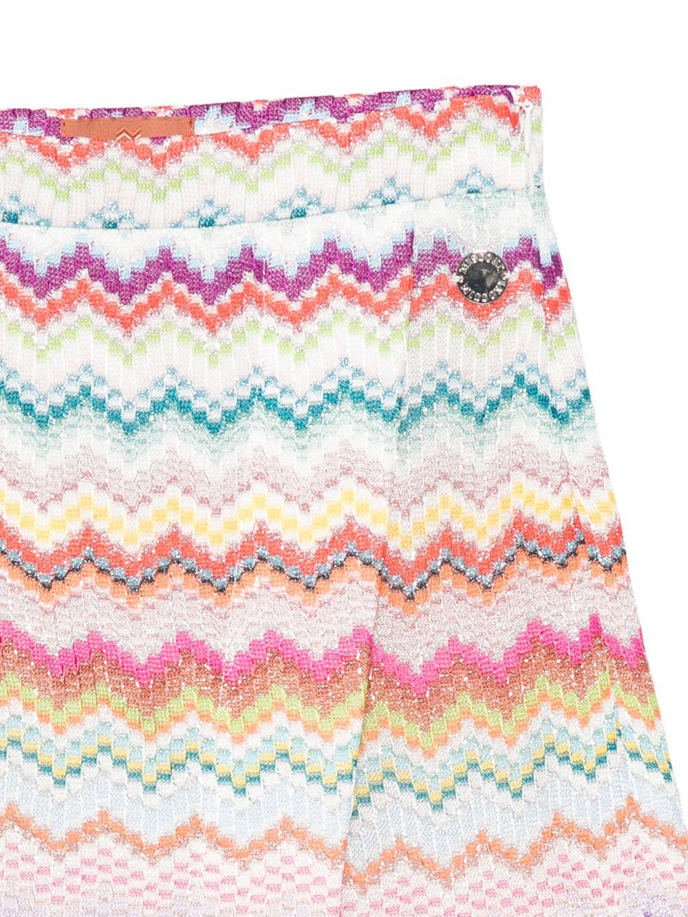 Shorts per bambina Missoni Kids multicolore con motivo a zigzag MZ7A11 Q0114 999 MISSONI KIDS 