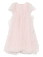 Abito per bambina MAISON AVA rosa con applicazione a fiori MA-SS25-GL07 PINK MAISON AVA 