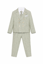 Completo per bambino Colorichiari verde con motivo gessato (5 pezzi) MJ508359 4952 35 COLORICHIARI KIDS 
