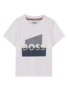 T-shirt per neonato Boss Kids bianca con stampa grafica sul davanti J52879 10P BOSS KIDS 