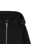 Felpa per bambino Givenchy Kids nera con cappuccio e zip H31097 09B GIVENCHY KIDS 