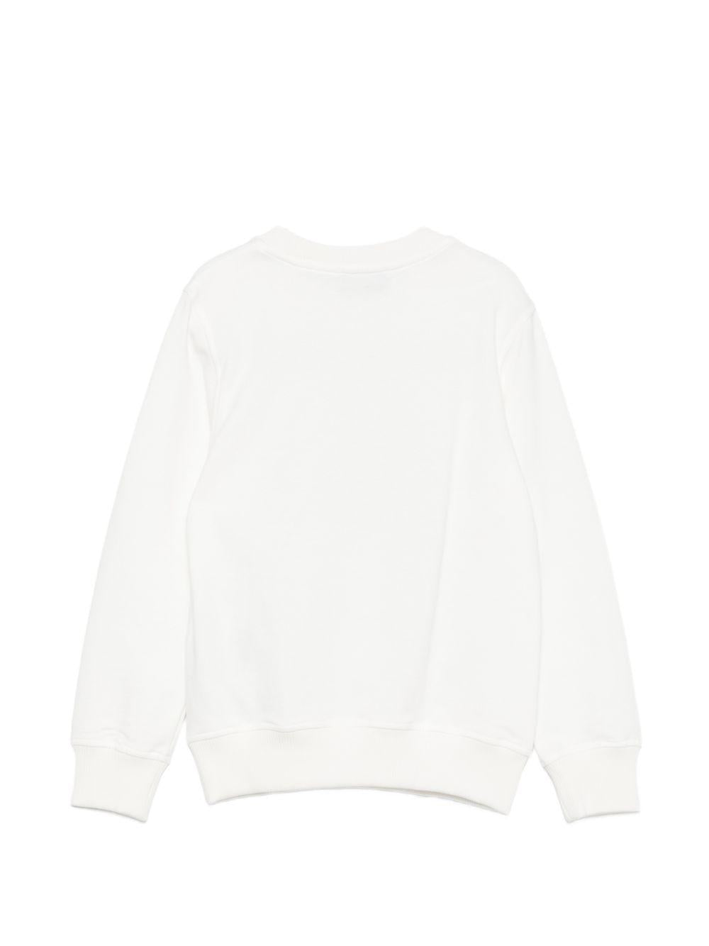 Felpa per bambino Moschino Kids bianca con stampa grafica HUF0A2LCA92 10063 MOSCHINO KIDS 