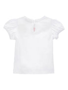 T-shirt per neonata Monnalisa bianca con maniche a palloncino 31G600 7206 0099 MONNALISA KIDS 
