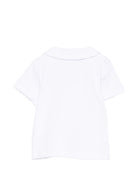 T-shirt per neonati Moschino Kids bianca con colletto alla Peter Pan MDM03ULFA07 10101 MOSCHINO KIDS 