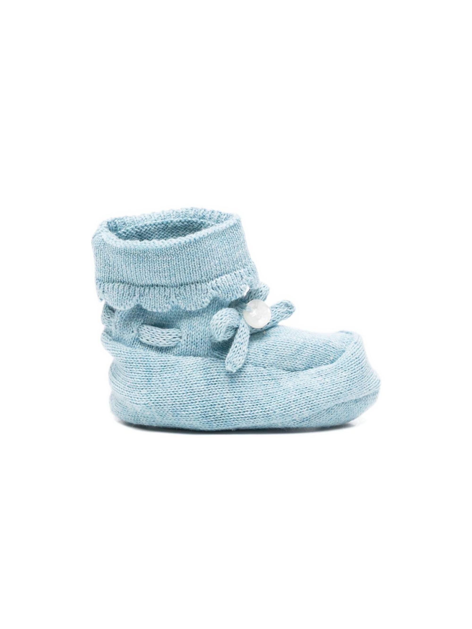 Scarpine da culla per neonata Tartine & Chocolat azzurre con ruches CC89000 48 TArtine & Chocolat 