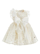 Abito per neonata Monnalisa bianco con dettaglio fiocco sul davanti 73G901 7943 0002 MONNALISA KIDS 