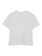 T-shirt per bambina Michael Kors Kids bianca con dettaglio logo R30602 117 MICHAEL KORS KIDS 