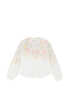Camicia da donna MC2 Saint Barth bianca con stampa floreale LIO0001 01889L MC2 ST. BARTH 