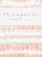 Borsa tote per bambina Philosophy di Lorenzo Serafini rosa con logo sul davanti I9G002 7030 0193 PHILOSOPHY KIDS 