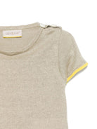 T-shirt per neonata Gensami kids grigio in maglia GIR01-B-SOFT GREY BEIGE GENSAMI KIDS 