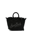 Borsa Vanity Mini MC2 Saint Barth nera con logo impreziosito da strass VAMI001 02563L MC2 ST. BARTH KIDS 