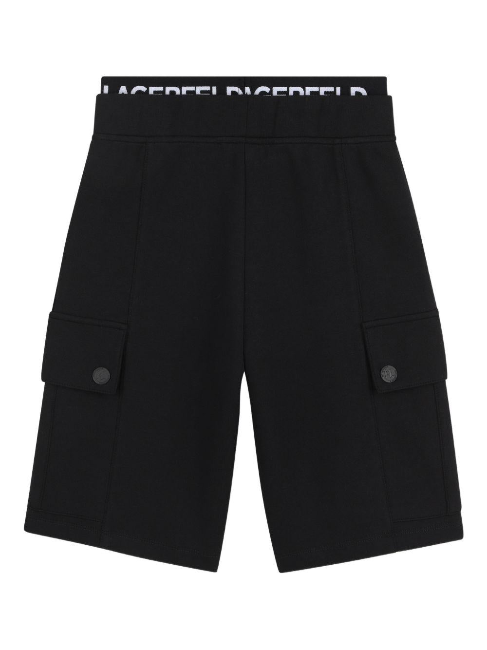 Cargo per bambino Karl Lagerfeld Kids neri con logo in vita Z31083 09B KARL LAGERFELD KIDS 