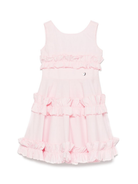 Abito per bambina Monnalisa rosa con ruches 11E910 5116 0090 MONNALISA KIDS 