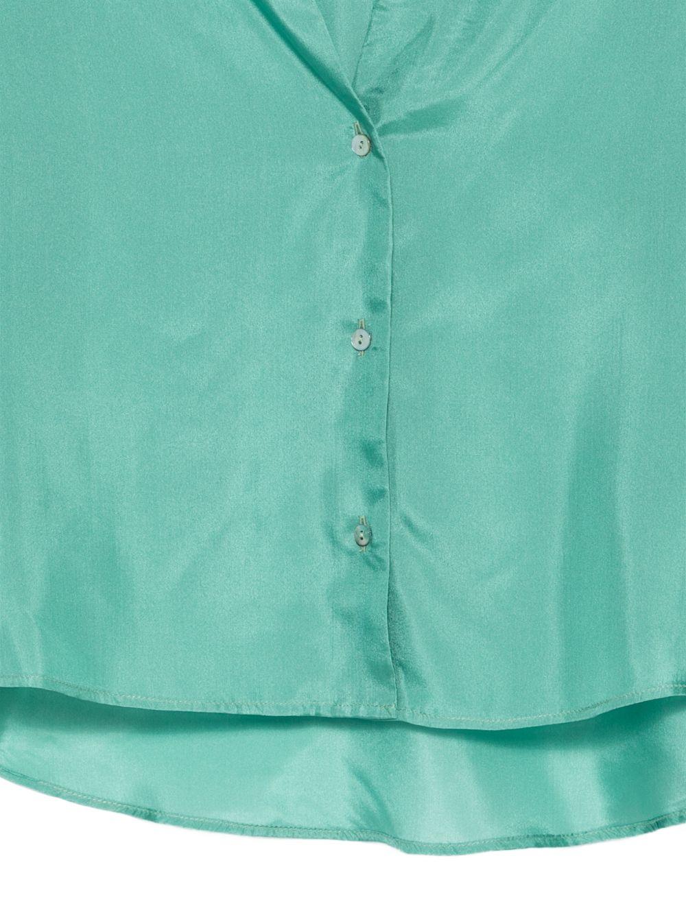 Camicia da donna Merci verde con scollo a V CAM014P MATCHA MERCI 