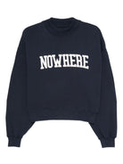 Felpa per donna The New Society blu con stampa grafica AW25WSWT3C29 INFINITE NAVY THE NEW SOCIETY 