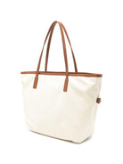 Borsa tote Lou MC2 Saint Barth beige con logo ricamato CB0002 01818L MC2 ST. BARTH KIDS 