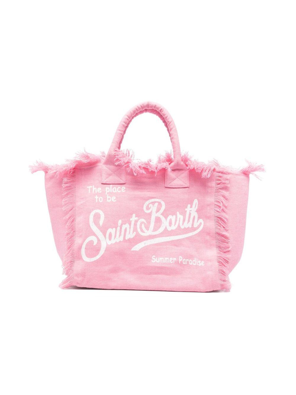 Borsa tote Vanity MC2 Saint Barth rosa con stampa logo VANI022 00142L MC2 ST. BARTH KIDS 