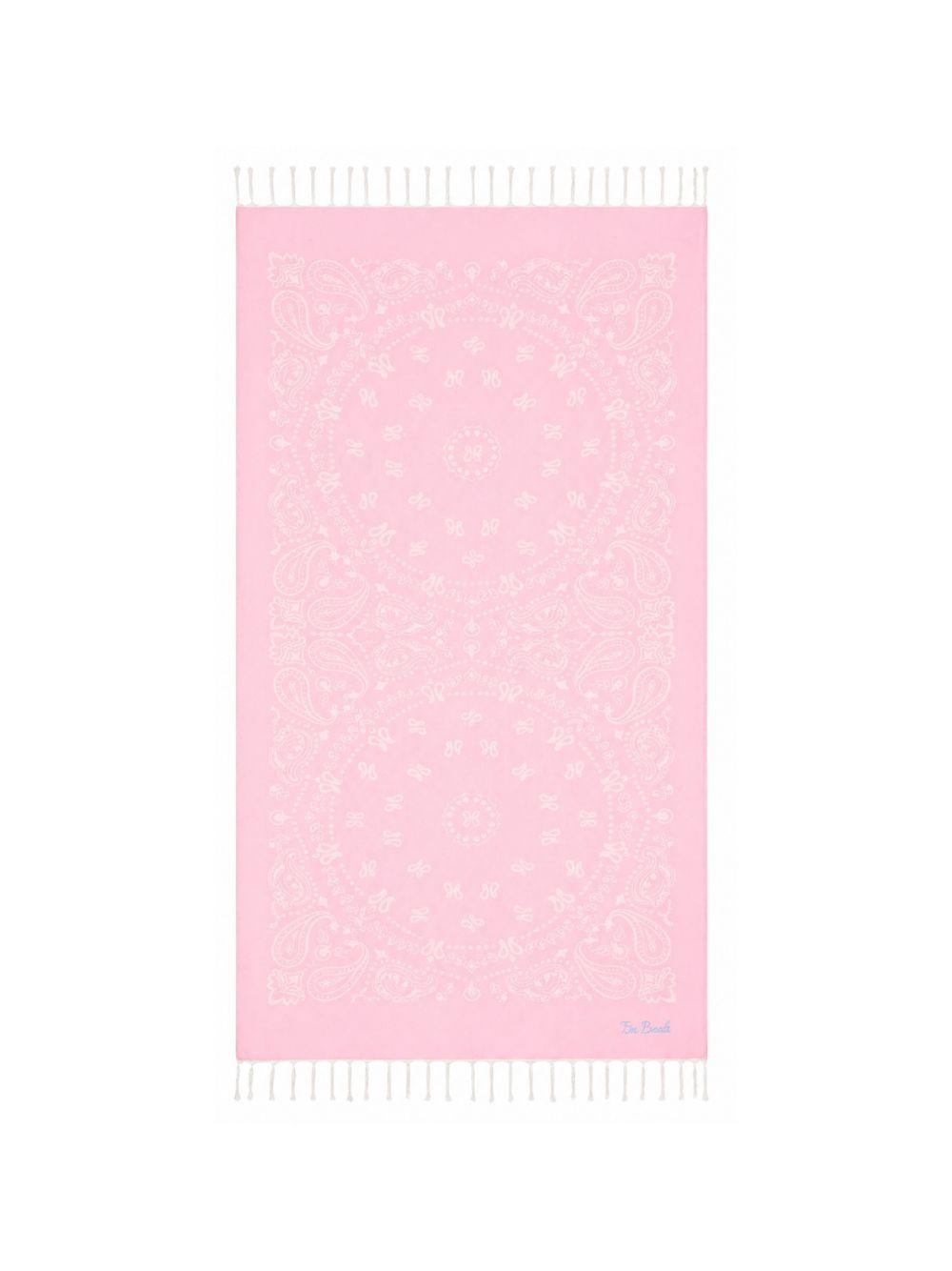 Telo mare per bambina MC2 Saint Barth Kids rosa con stampa grafica FOUT009 02704L MC2 ST. BARTH KIDS 