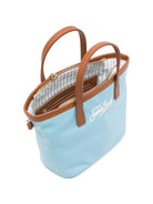 Borsa tote City mini MC2 Saint Barth azzurro con mani in pelle CB0005 01821L MC2 ST. BARTH KIDS 