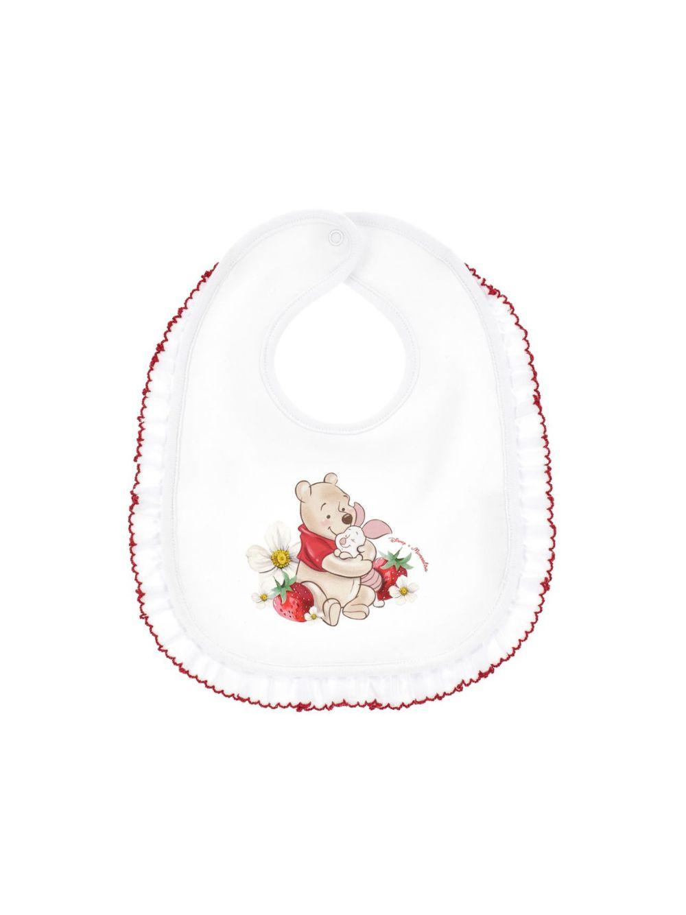 Bavaglino per neonati Monnalisa bianco constampa grafica 35G013 7084 0099 MONNALISA KIDS 