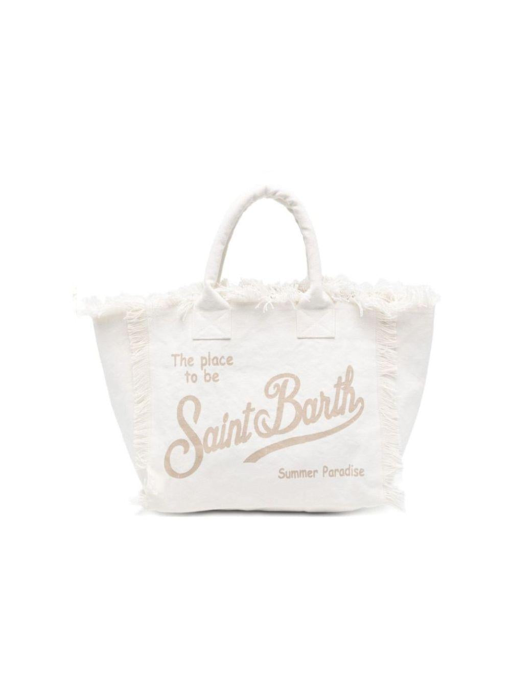Borsa Vanity MC2 Saint Barth bianca con dettaglio frange VANI001 08246L MC2 ST. BARTH KIDS 