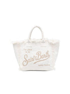 Borsa Vanity MC2 Saint Barth bianca con dettaglio frange VANI001 08246L MC2 ST. BARTH KIDS 