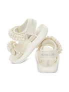 Sandali per bambina Monnalisa bianchi con applicazioni a perline 8CG012 7700 0001 MONNALISA KIDS 