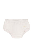 Set abito, coulotte e capellino per neonata Chloé Kids bianco con finiture in pizzo C20935 117 CHLOE' KIDS 