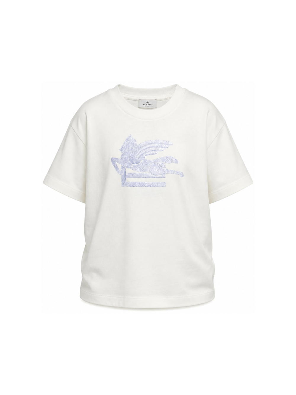 T-shirt per bambino Etro Kids bianca con motivo Pegaso GZ8H21 Z3672 102AZ ETRO KIDS 