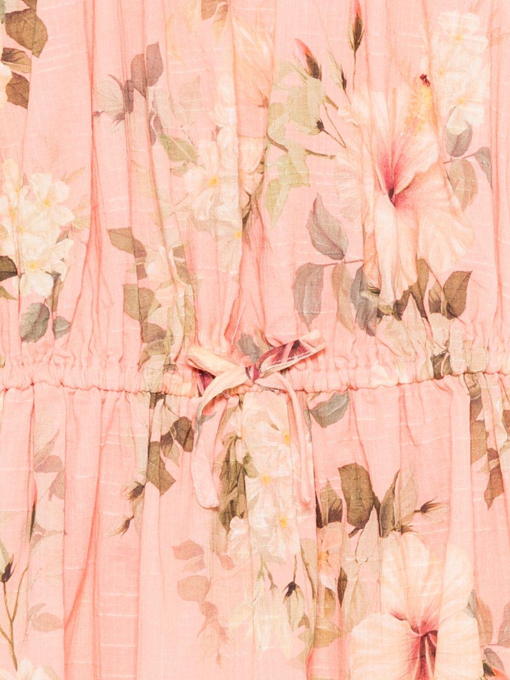 Tuta intera per bambina Zimmermann Kids rosa con stampa floreale all-over 1897DS S263 ZIMMERMANN KIDS 