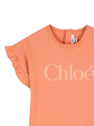Abito per neonata Chloé Kids arancione con maniche increspate C20896 43A CHLOE' KIDS 