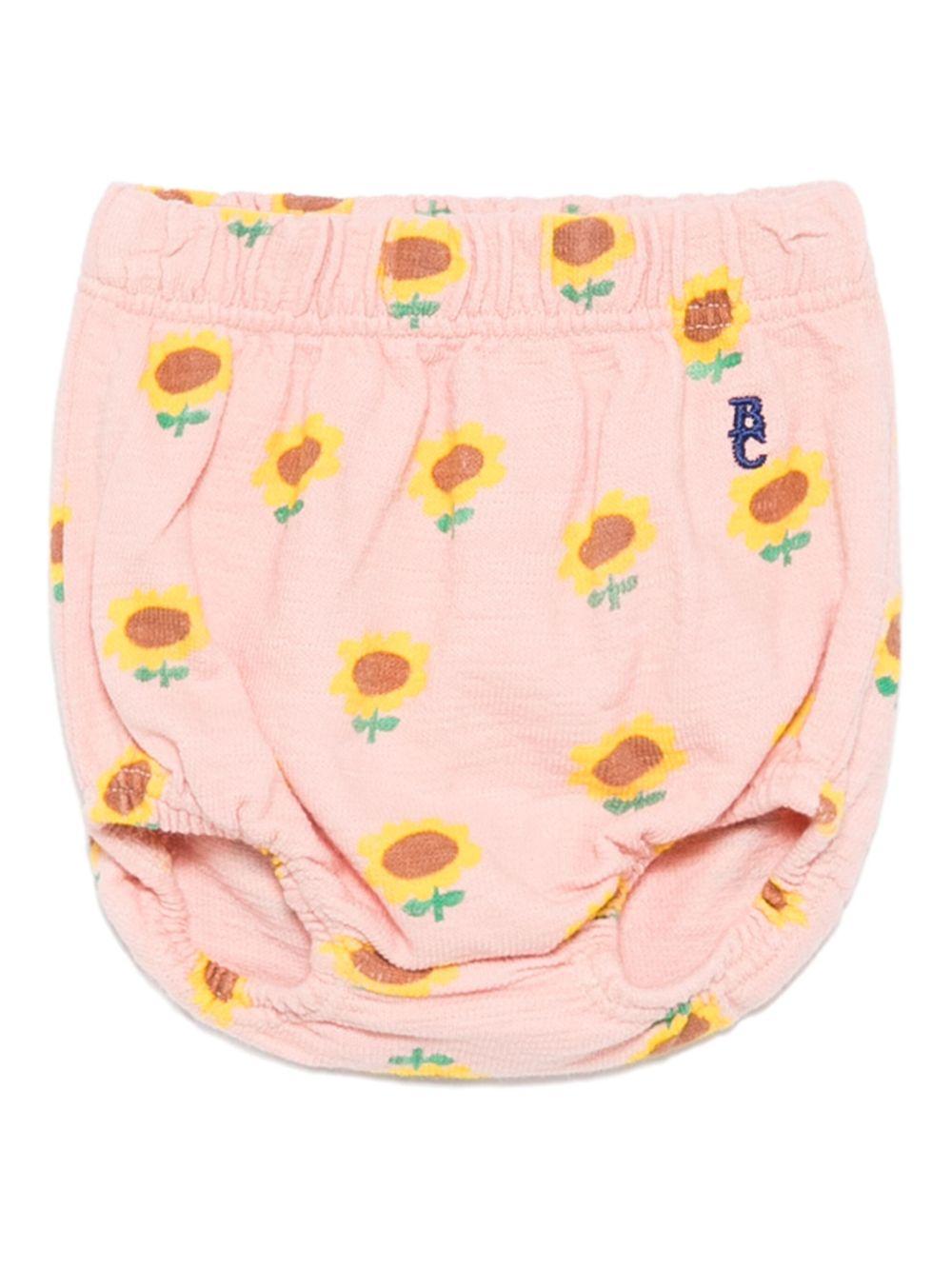 Culotte per neonata Bobo Choses rosa con stampa a fiori B125AB036 681 BOBO CHOSES 