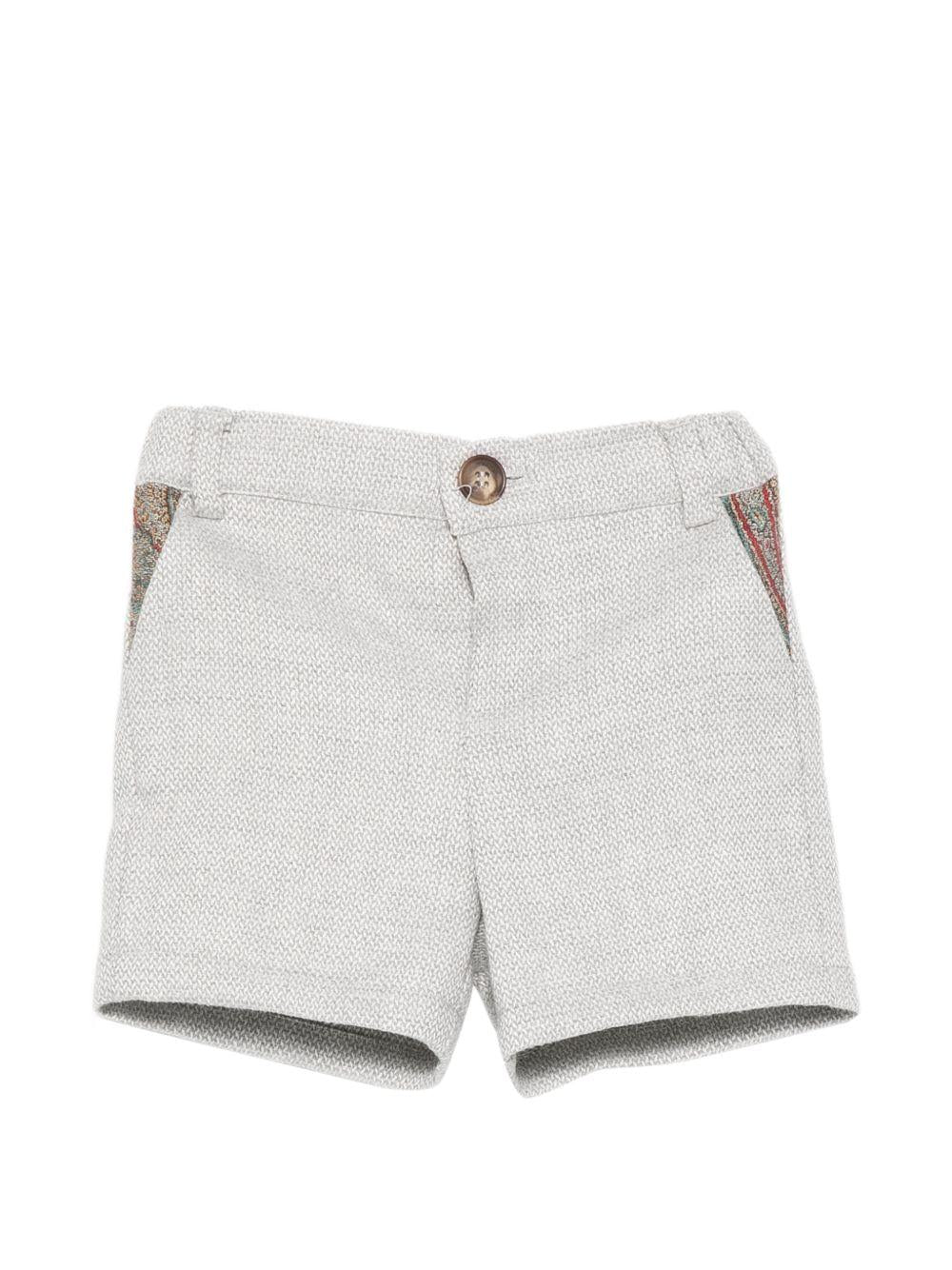 Shorts per neonato Etro Kids grigi con inserti con motivo Paisley GY6519 I0314 956 ETRO KIDS 