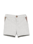 Shorts per neonato Etro Kids grigi con inserti con motivo Paisley GY6519 I0314 956 ETRO KIDS 
