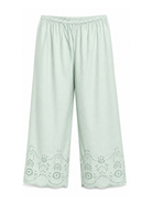 Pantaloni Inez in sangallo MC2 Saint Barth verde con fondo smerlato IEN0002 00474L MC2 ST. BARTH 