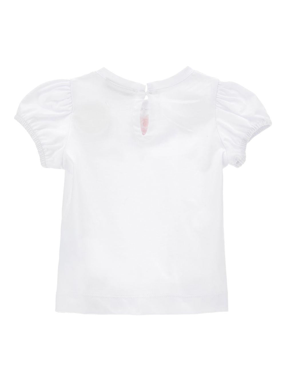 T-shirt per neonata Monnalisa bianca con maniche a palloncino 31G600 7206 0099 MONNALISA KIDS 