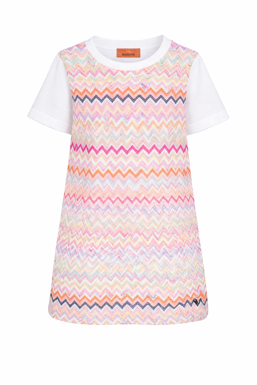T-shirt per bambina Missoni Kids multicolore con motivo a chevron MY8A01 Q0107 999 MISSONI KIDS 