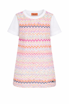 T-shirt per bambina Missoni Kids multicolore con motivo a chevron MY8A01 Q0107 999 MISSONI KIDS 