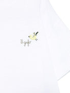 T-shirt per bambina Il Gufo bianco con ricamo con logo P25TS473MF001 151 IL GUFO 