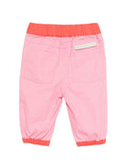 Pantaloni con applicazione per neonata Stella McCartney Kids rosa con fiori TY6110 Z1609 509 STELLA McCARTNEY KIDS 
