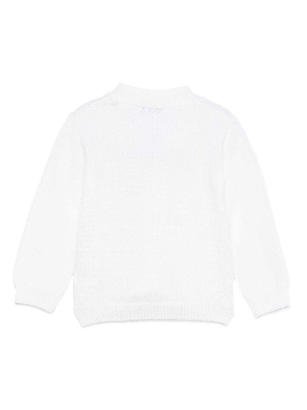 Cardigan per neonato Jesurum Baby bianco con due tasche applicate sul davanti 090150 VAR.90 JESURUM 
