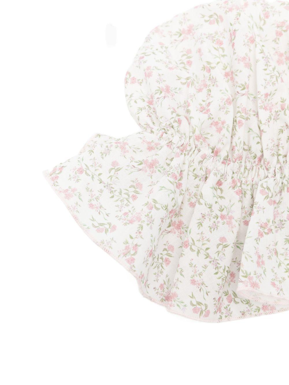Cappello per neonata La Stupenderia bianco con stampa floreale 2TBCP58 T74 LA STUPENDERIA 