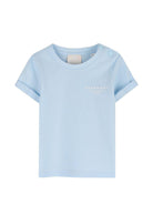 T-shirt per neonato Givenchy Kids azzurro con maniche risvoltate H31203 77L GIVENCHY KIDS 
